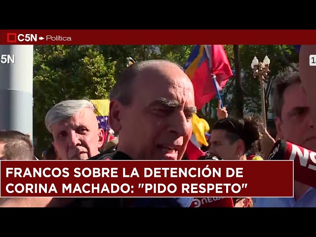 ⁣FRANCOS sobre la DETENCIÓN de CORINA MACHADO: "PIDO RESPETO"