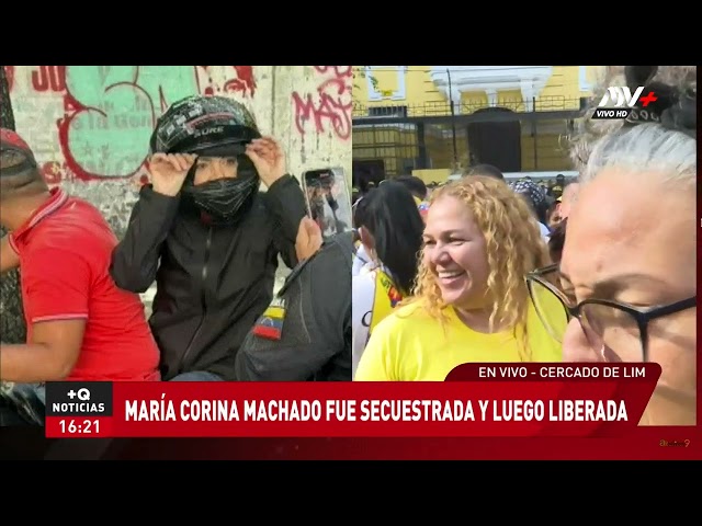 ⁣Maria Corina Machado: Venezolanos en Perú reaccionan tras su liberación