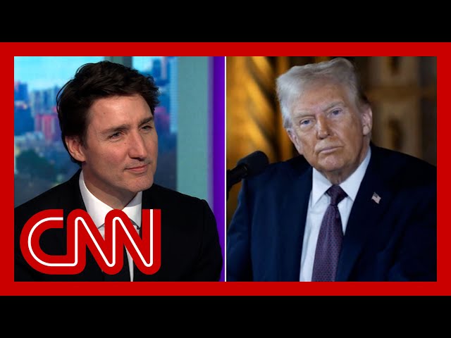 ⁣Trudeau responds to Trump needling him about annexing Canada