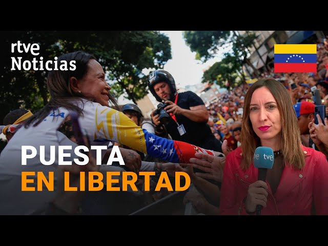 ⁣VENEZUELA: LIBERAN a MARÍA CORINA MACHADO tras ser INTERCEPTADA en la MANIFESTACIÓN de CARACAS |RTVE