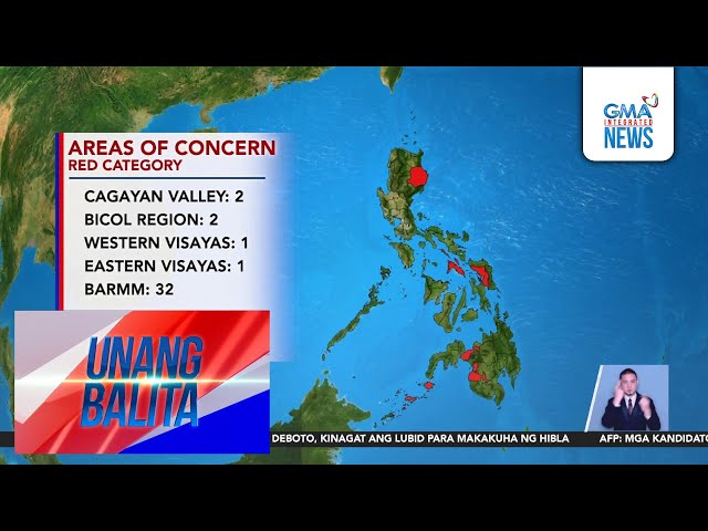 ⁣Areas of concern sa Eleksyon 2025, tinukoy ng Comelec | Unang Balita