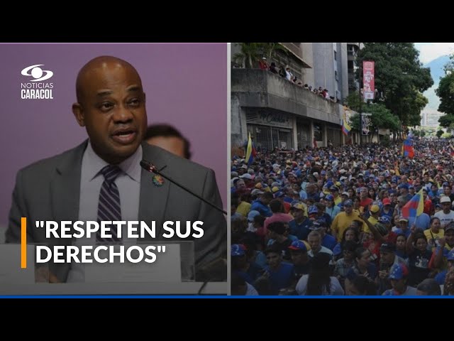 ⁣Cancillería de Colombia rechaza actos de violencia en Venezuela: "respeten sus derechos"