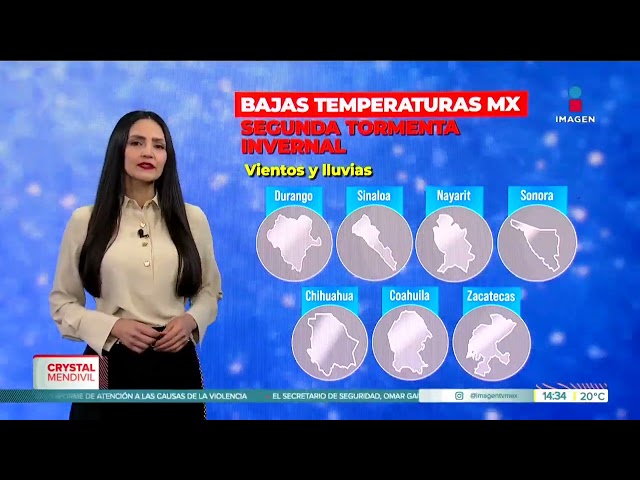 ⁣Continuarán las bajas temperaturas en el país