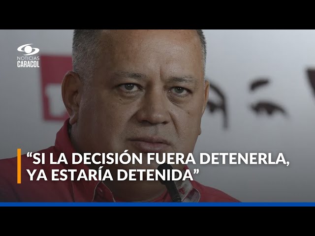 ⁣"Una mentira": Diosdado Cabello negó interceptación de María Corina Machado, en Venezuela