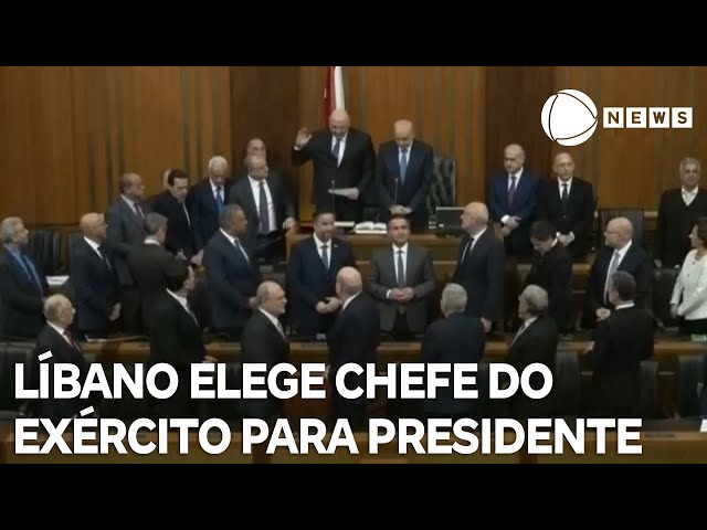 ⁣Parlamento libanês elege chefe do exército para presidência