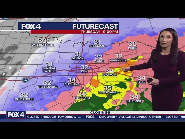 ⁣Dallas Weather: Latest Snow Fall Totals