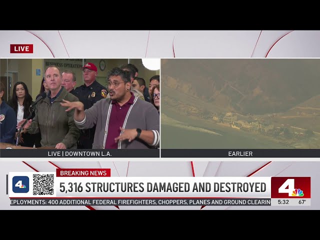 ⁣'Get the hell out': Sen. Adam Schiff urges residents in evacuation zones to act with urgen