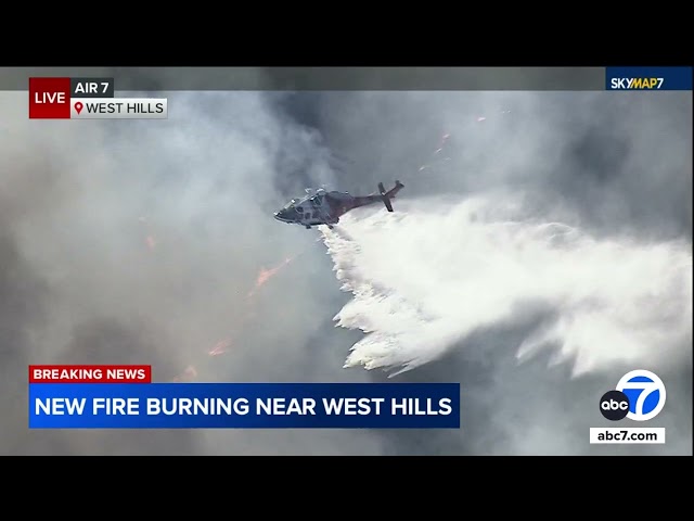 ⁣New brush fire erupts in West Hills, triggers evacuations