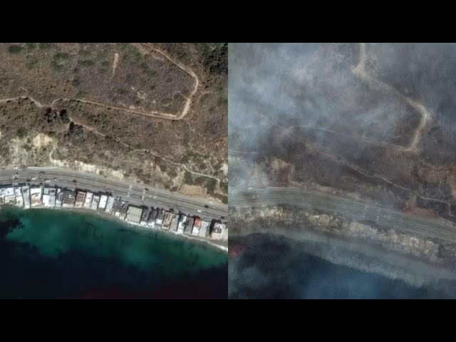 ⁣California wildfire before and after images show damage, but look out for fake pictures online