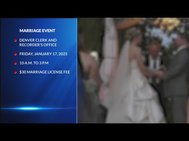 ⁣Denver clerk's office holding event for couples to get marriage licenses