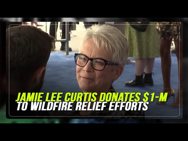 ⁣Actress Jamie Lee Curtis donates $1 million to wildfire relief efforts