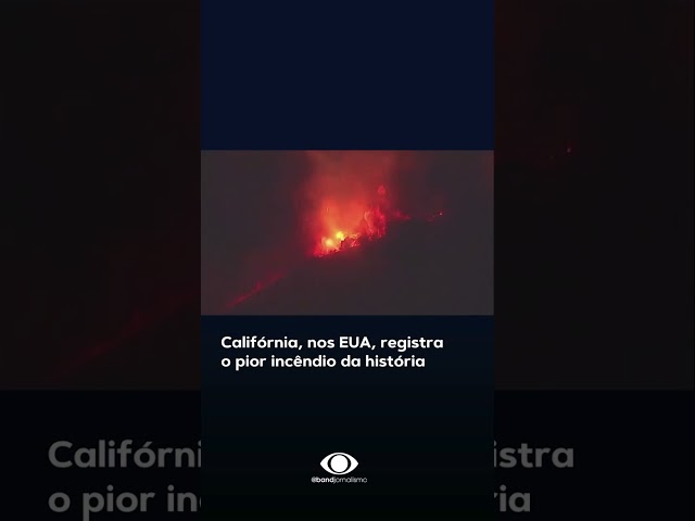 ⁣Califórnia registra o pior incêndio da história #shorts