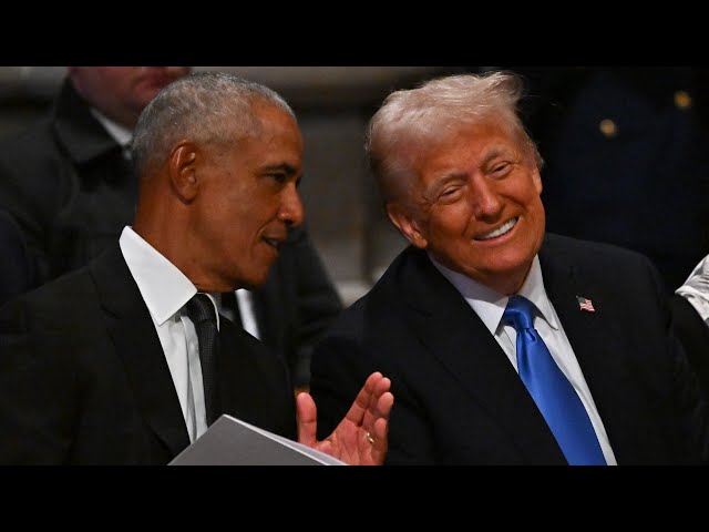 ⁣‘It did look very friendly’: Trump on his conversation with Obama at Carter’s funeral