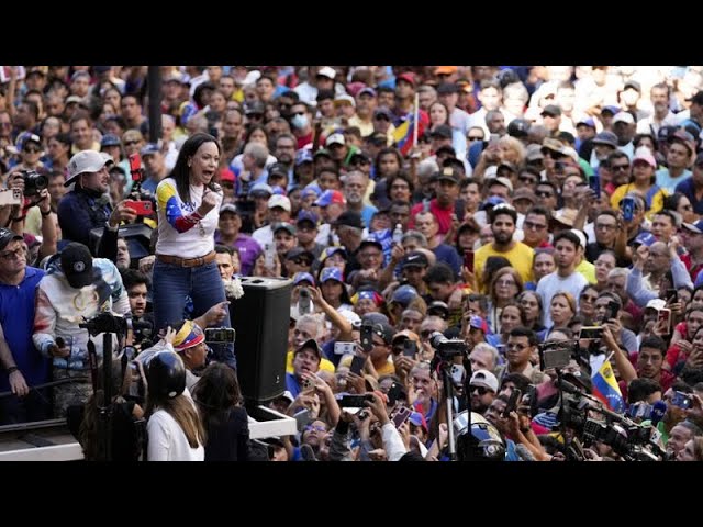 ⁣Venezuelan opposition leader Maria Machado arrested then freed after leading protests in Caracas