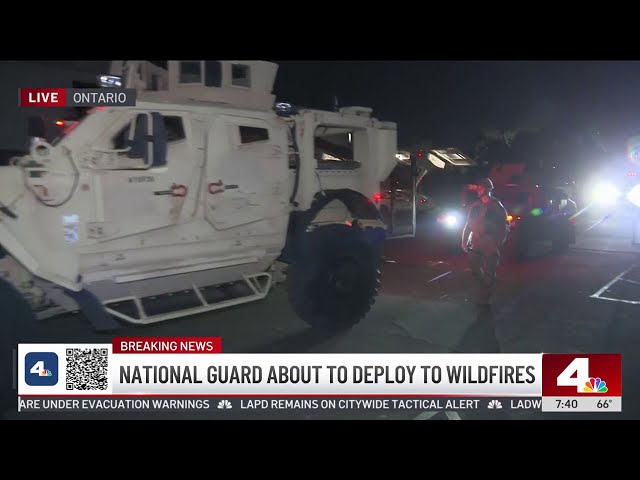 ⁣California National Guard deploys to Los Angeles area wildfires to combat looting