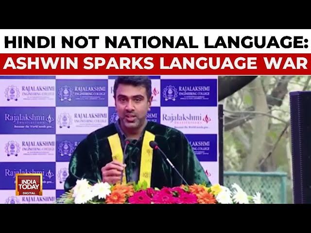 ⁣Language War LIVE: R Ashwin Sparks Language Debate, Says 'Hindi Not National Language' | I