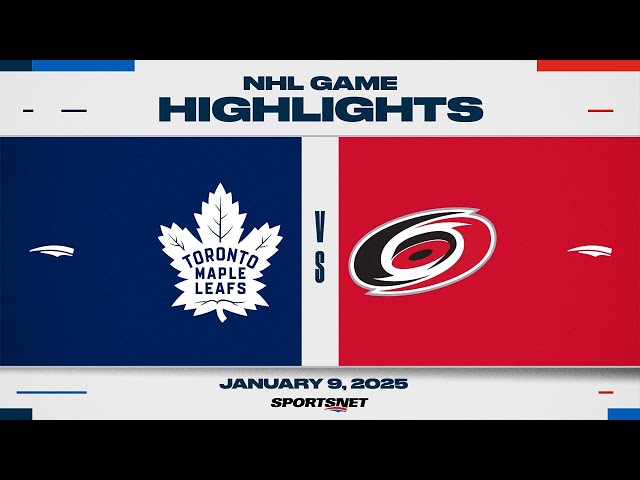 ⁣NHL Highlights | Maple Leafs vs. Hurricanes - January 9, 2025