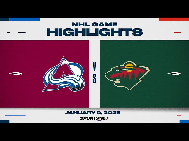 ⁣NHL Highlights | Avalanche vs. Wild - January 9, 2025