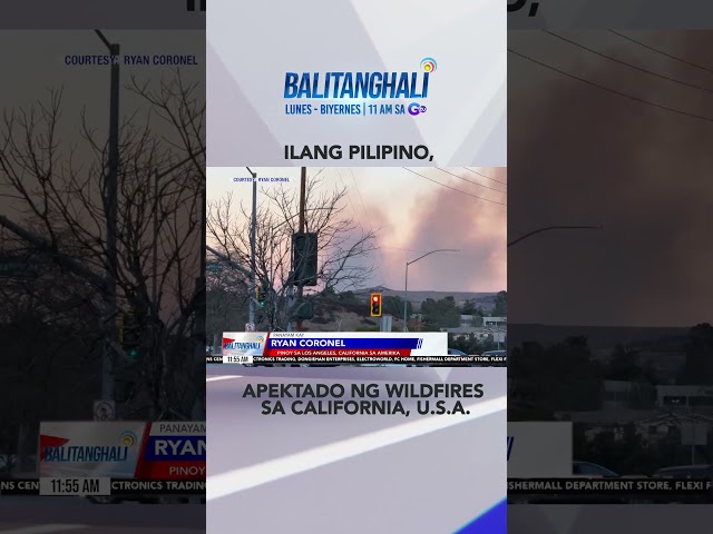 ⁣Ilang Pilipino, apektado ng wildfires sa Los Angeles, California #shorts | Balitanghali