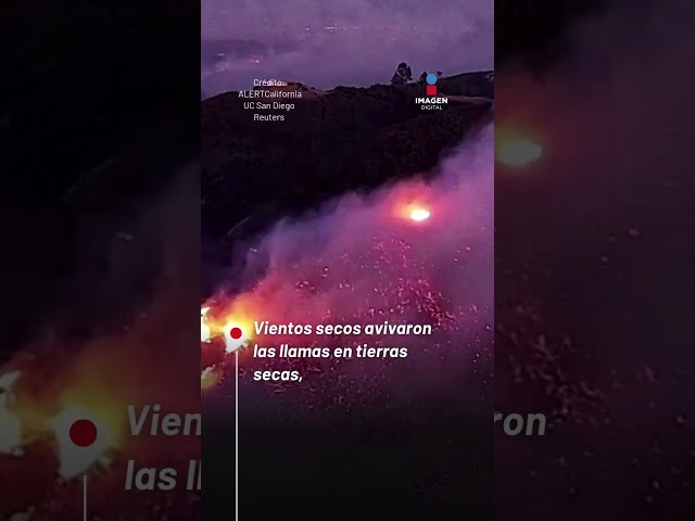 ⁣Incendios en Los Ángeles: Timelapse muestra la devastación