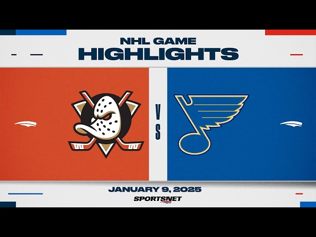 ⁣NHL Highlights | Ducks vs. Blues - January 9, 2025