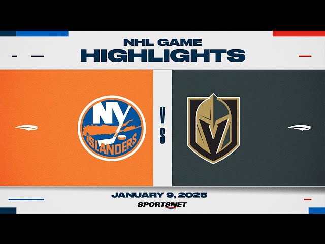 ⁣NHL Highlights | Islanders vs. Golden Knights - January 9, 2025