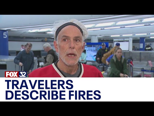 ⁣Travelers arriving in Chicago describe devastating LA fires