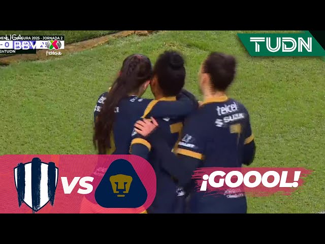 ⁣¡Bolaños con la cabeza empata el juego! | Monterrey 1-1 Pumas | Liga MX Femenil - J2 CL2025 | TUDN