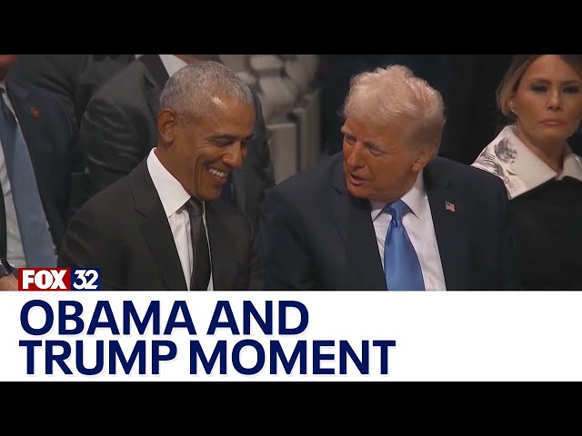 ⁣Obama, Trump share moment at Jimmy Carter’s funeral