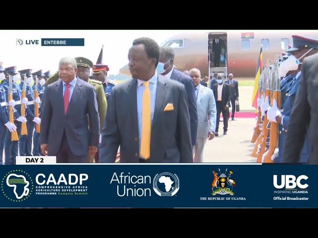 ⁣CAADP SUMMIT: ANGOLAN PRESIDENT ARRIVES AT ENTEBBE AIRPORT