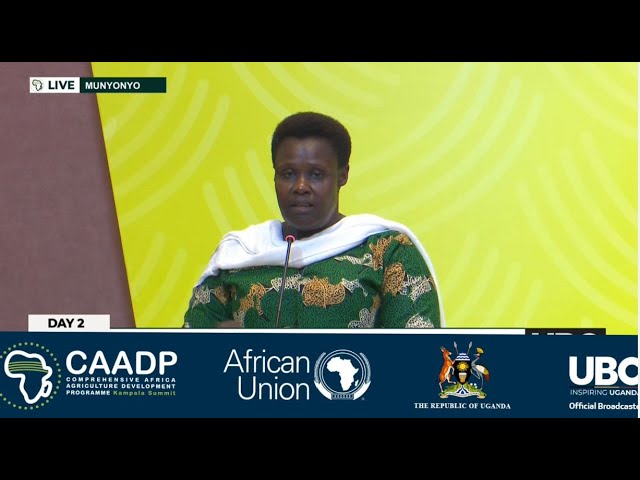 ⁣CAADP SUMMIT: V.P JESSICA ALUPO CALLS FOR A COLLECTIVE FRAMEWORK TO DEAL WITH AGRIC BOTTLENECKS