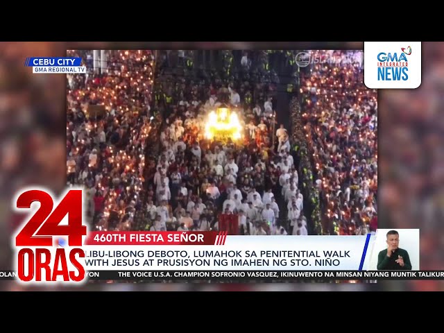 ⁣Libu-libong deboto, lumahok sa Penitential Walk with Jesus at prusisyon ng imahen ng... | 24 Oras