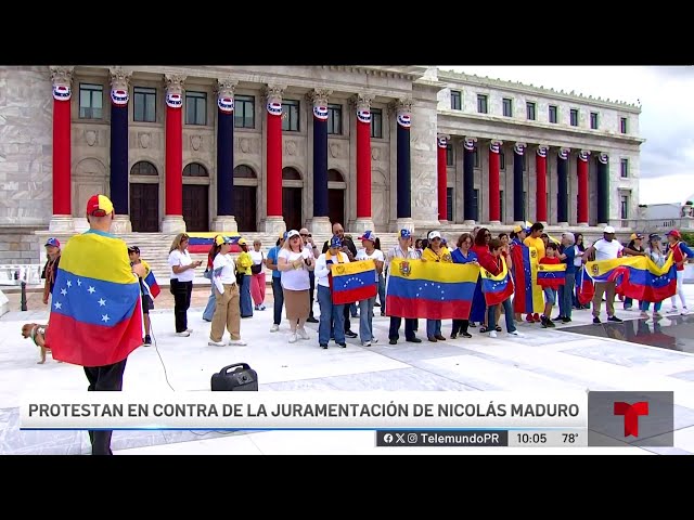 ⁣Venezolanos repudian a Maduro en manifestación frente al Capitolio