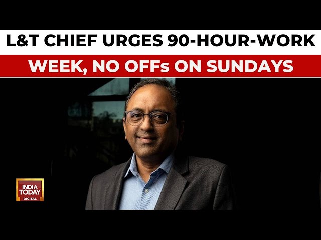 ⁣L&T Chairman's '90-Hour Work Week' Remark Sparks Outrage, Debate On Work-Life Bal