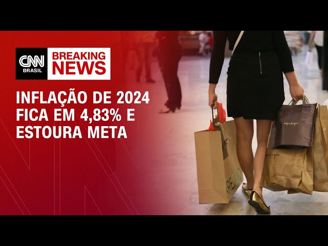 ⁣Inflação de 2024 fica em 4,83% e estoura meta | LIVE CNN