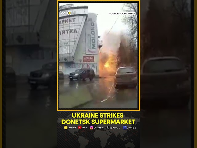 ⁣Russia-Ukraine War: Ukraine Strikes Donetsk Supermarket with U.S. Missiles, Wounding Two | WION