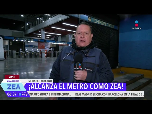 ⁣Metro CDMX: Así el panorama esta mañana en la estación Chabacano | Noticias con Francisco Zea