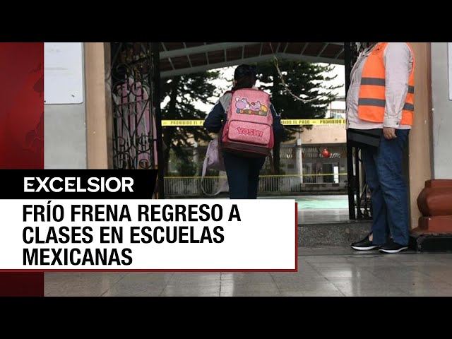 ⁣Frío congela el regreso a clases con ausentismo en escuelas de México