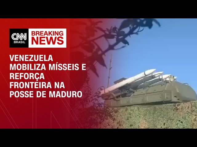 ⁣Venezuela mobiliza mísseis e reforça fronteira na posse de Maduro | BASTIDORES CNN