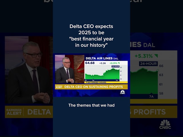 ⁣Delta CEO expects 2025 to be 'best financial year in our history'