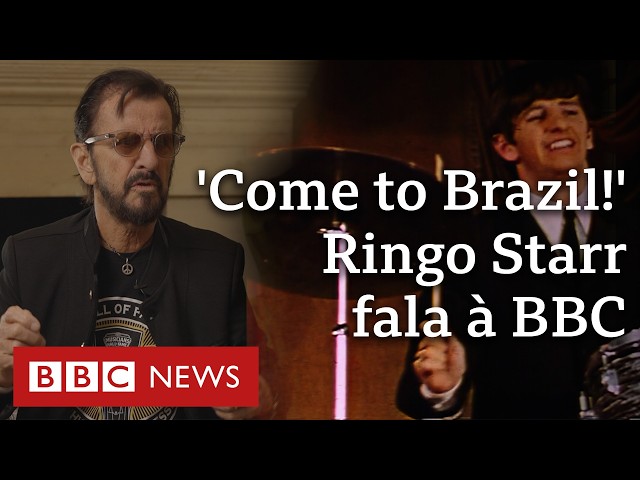 ⁣'Brasileiros vão a shows para realmente se divertir', diz Ringo Starr, icônico baterista d