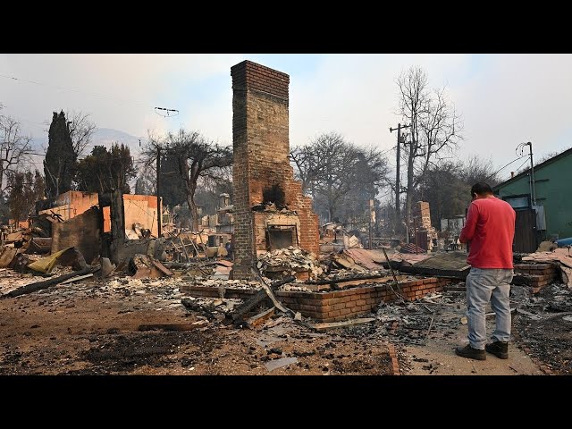 ⁣Residents start to return home to destruction from Los Angeles wildfires