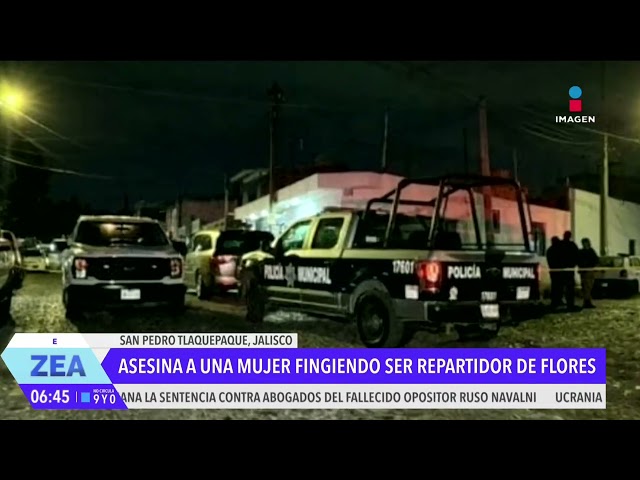 ⁣Hombre se hace pasar por repartidor de flores para asesinar a una mujer en Jalisco