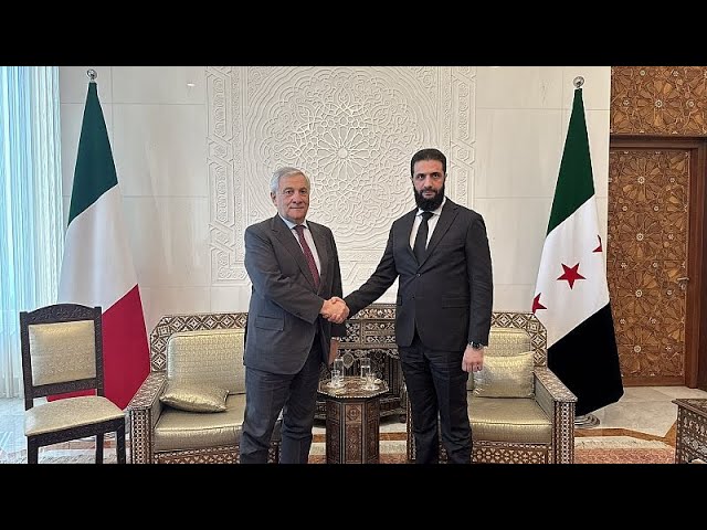 ⁣Italian FM Tajani meets with head of Syria's new government in Damascus