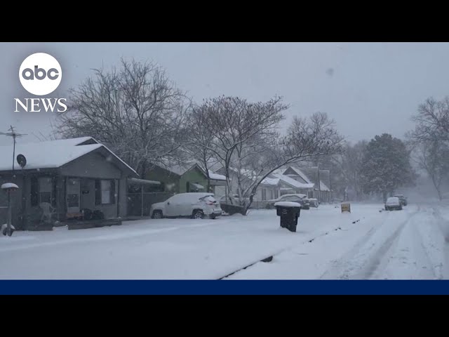 ⁣Ice storm slams the South