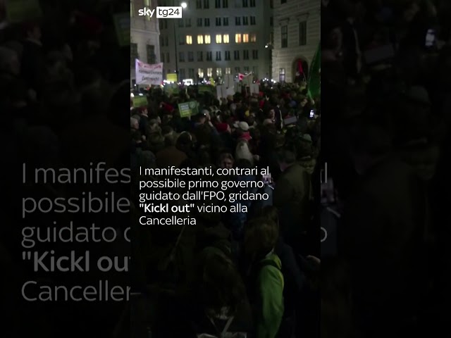 ⁣Vienna, proteste contro governo di estrema destra