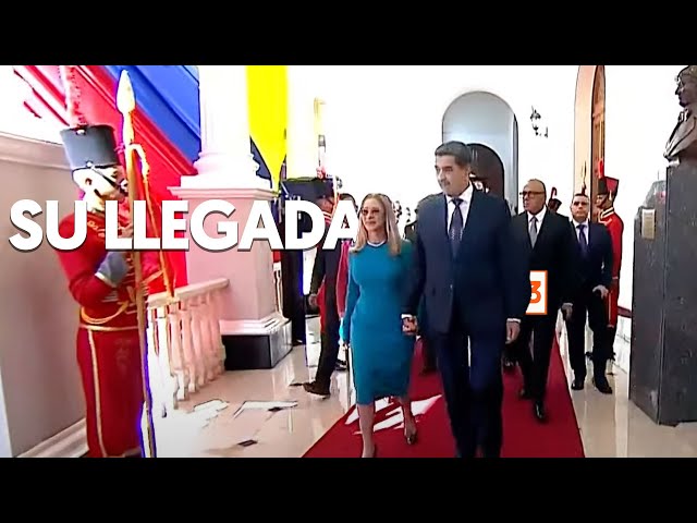 ⁣Así fue el momento en que Maduro llega a investidura en Venezuela