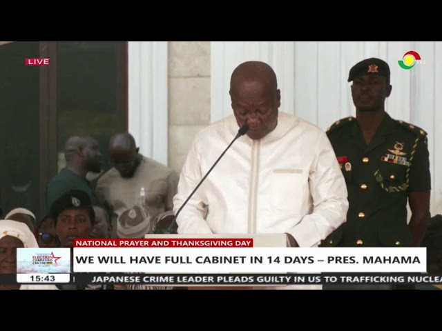 ⁣President John Mahama attends National prayer and thanksgiving