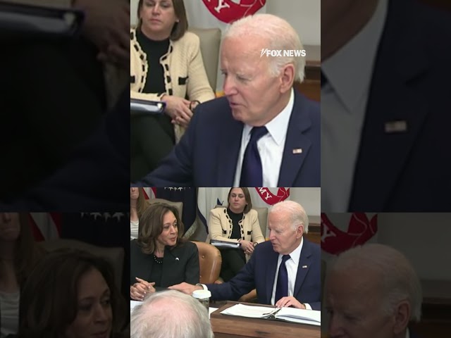 ⁣Biden cracks "fire away" joke during LA wildfire briefing