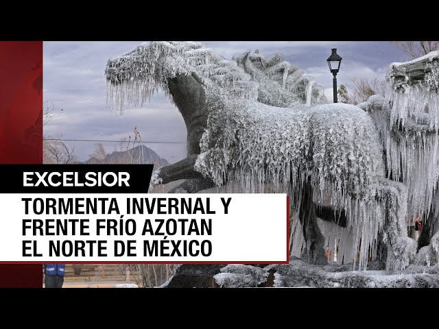 ⁣Nevadas pintan de blanco regiones del norte de México